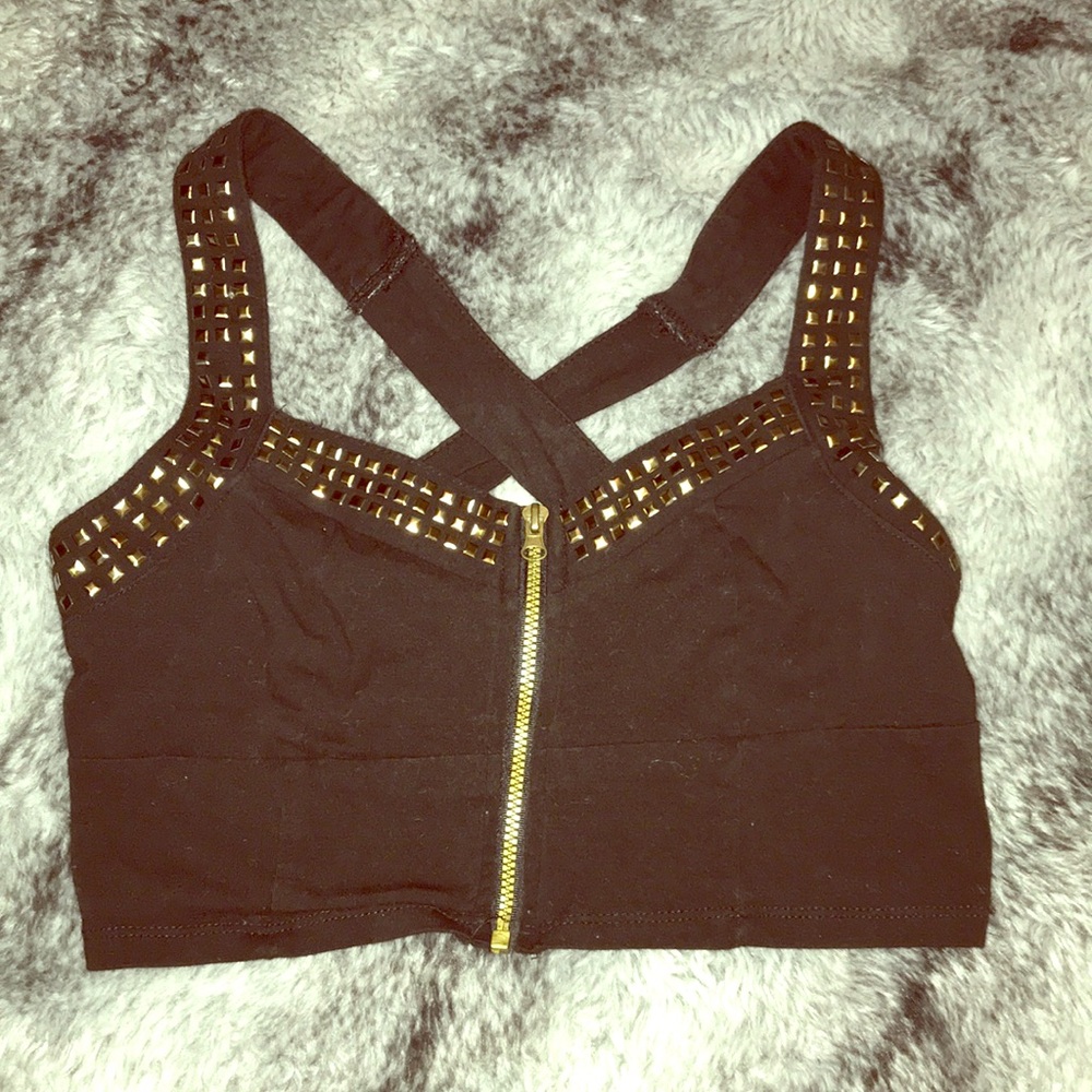 Black Crop Top Size L